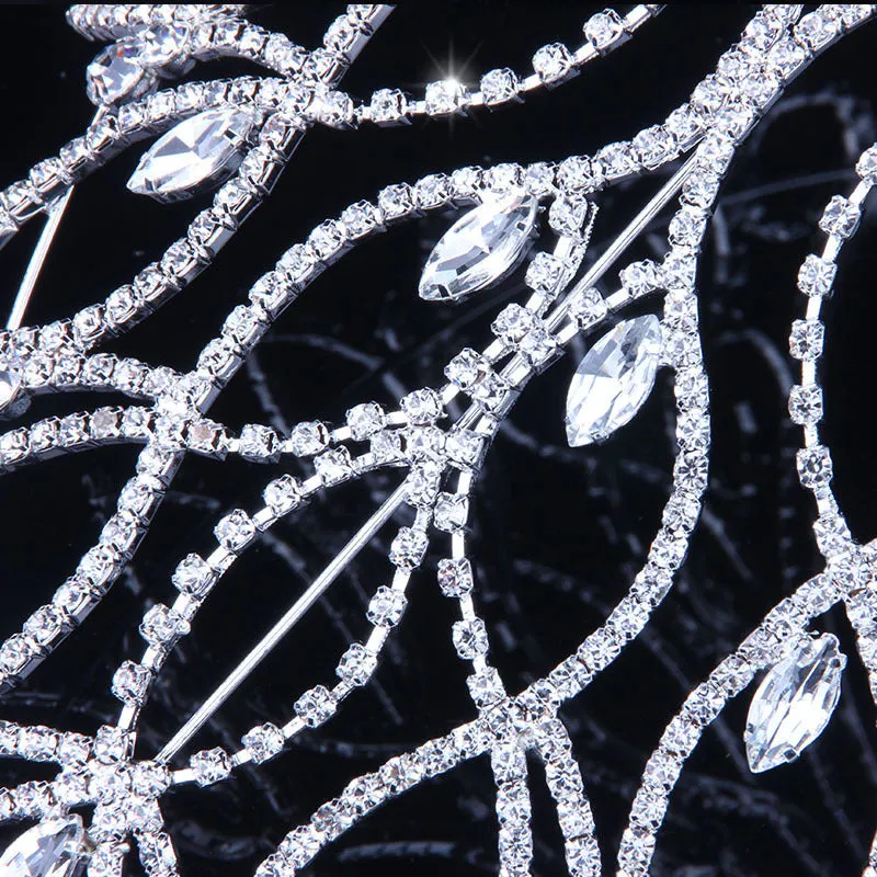 Tall Crystal Rhinestone Party Tiara  Pageant Crown