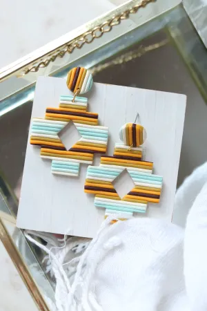 Tapestry Polymer Clay Earrings