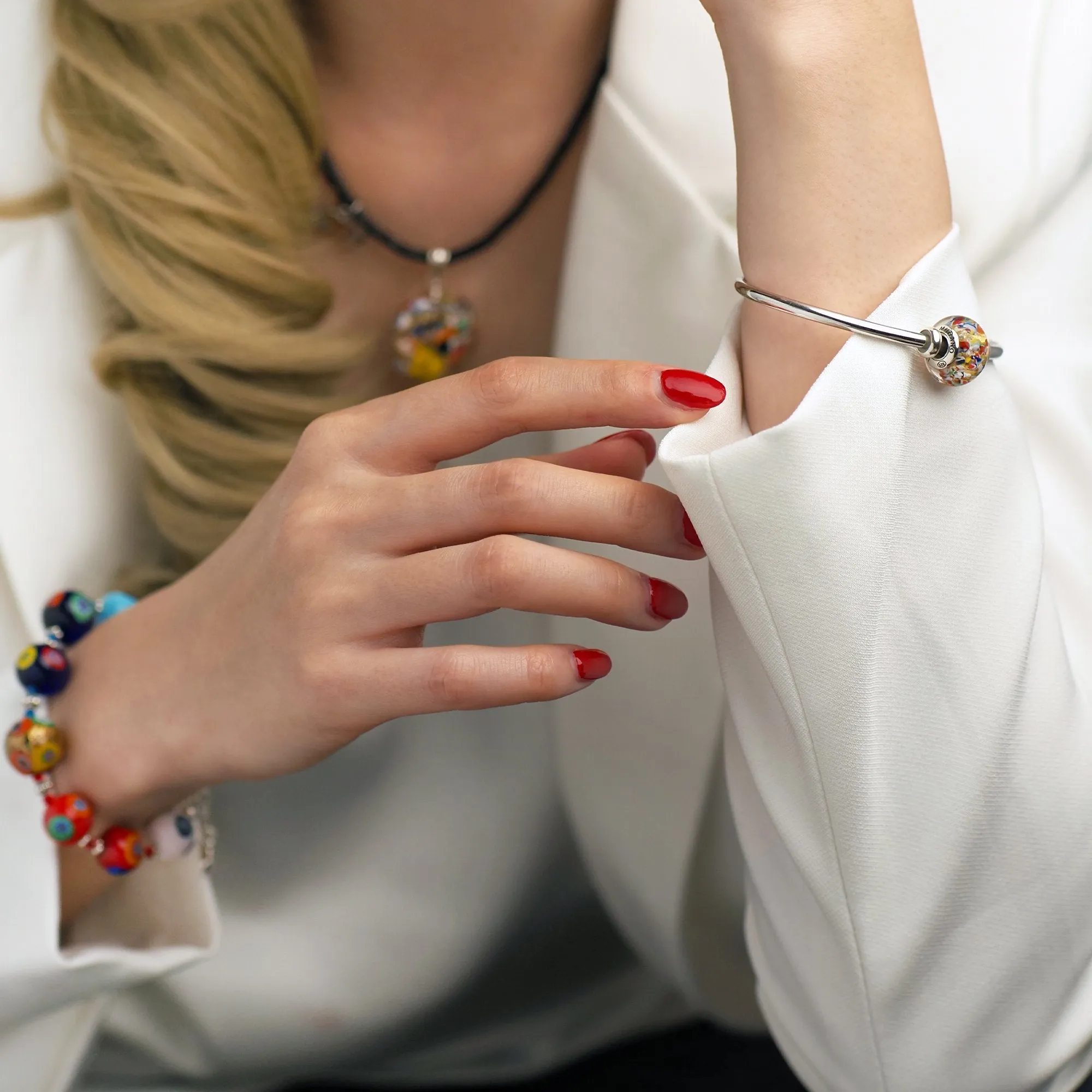 The Kiss Charm Bangle