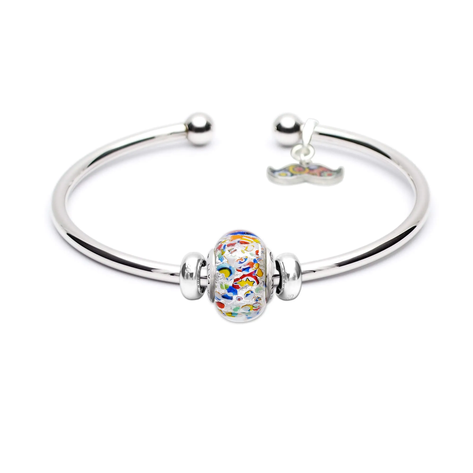 The Kiss Charm Bangle