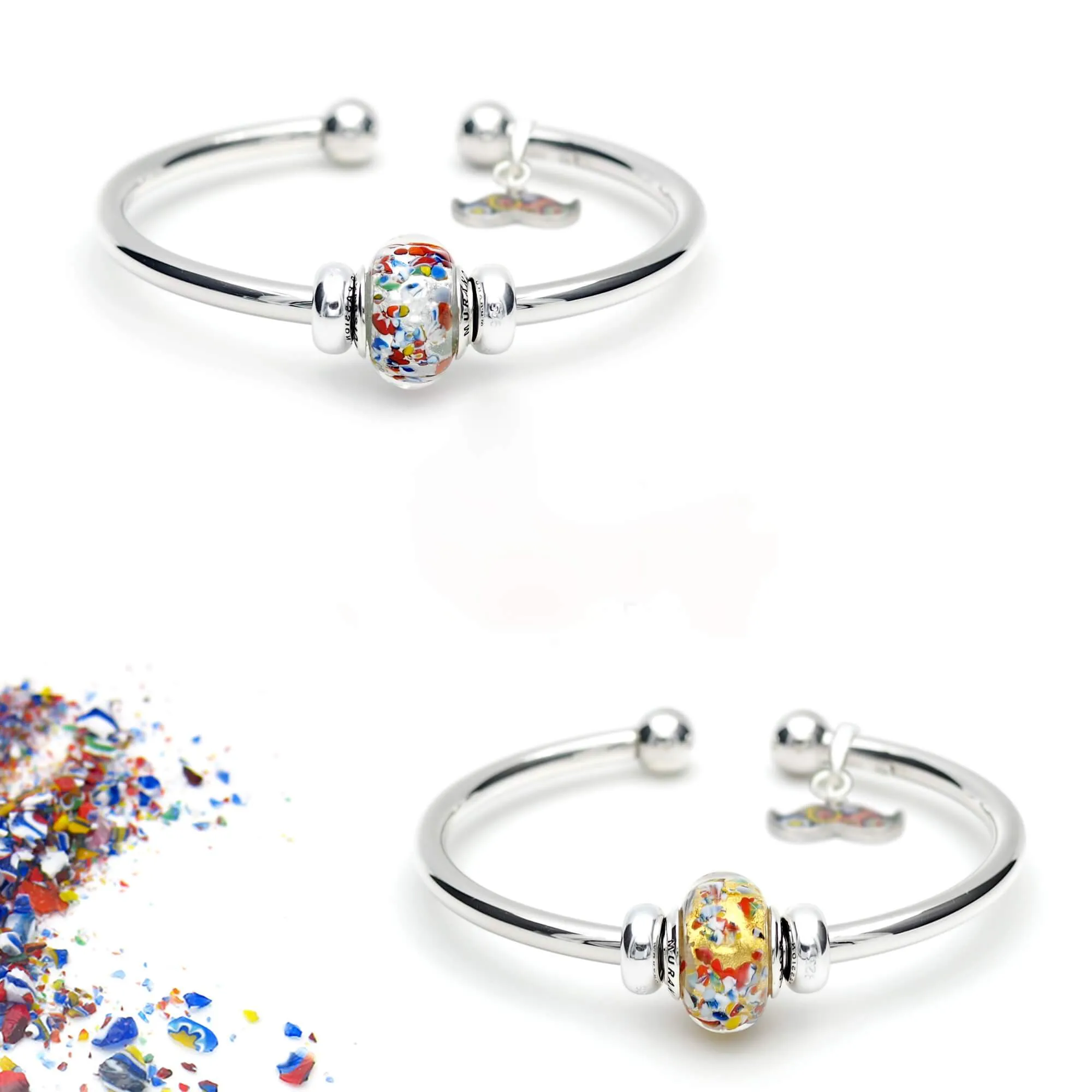 The Kiss Charm Bangle