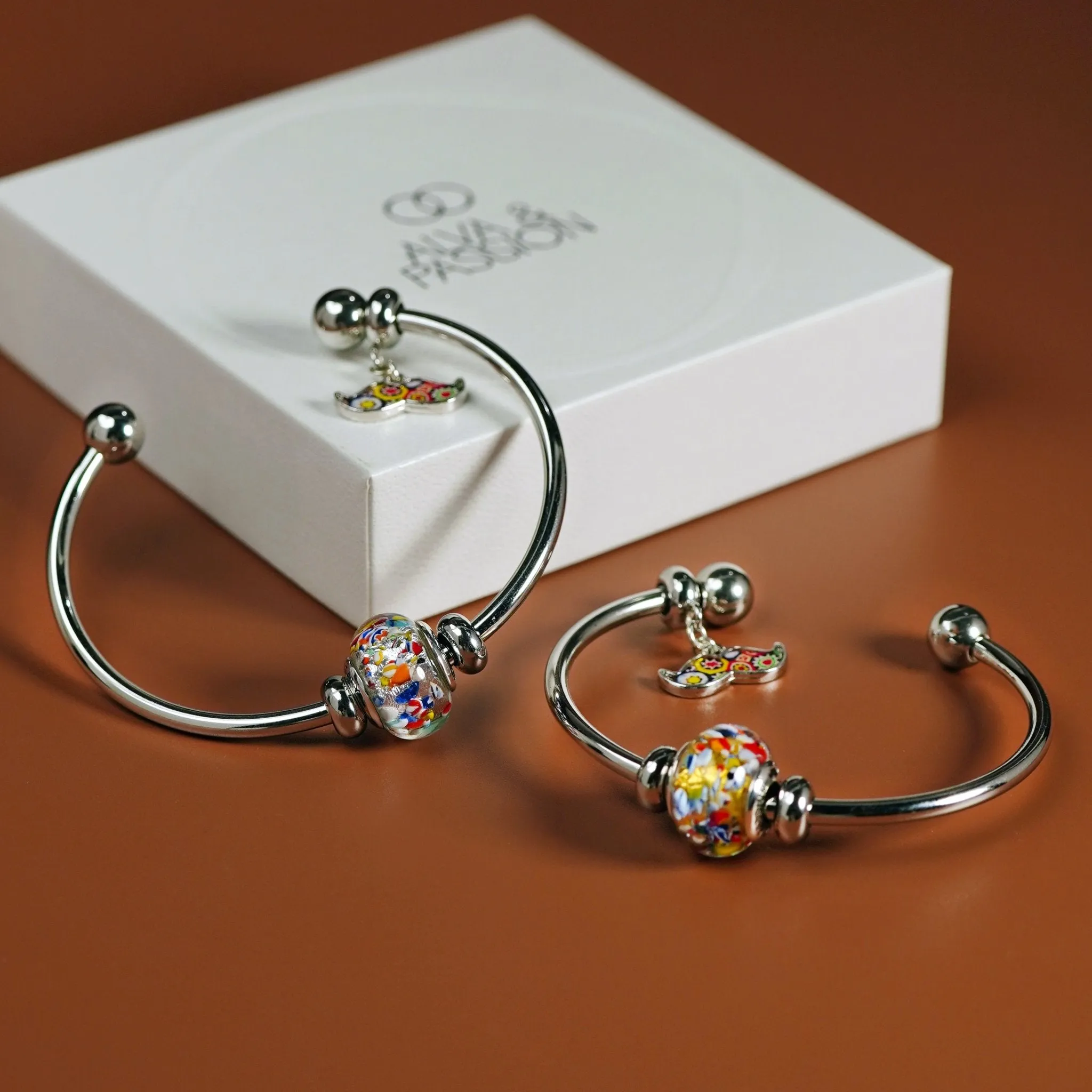 The Kiss Charm Bangle