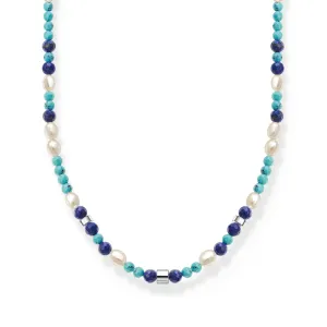 Thomas Sabo Necklace With Blue Stones And Pearls KE2162-775-7