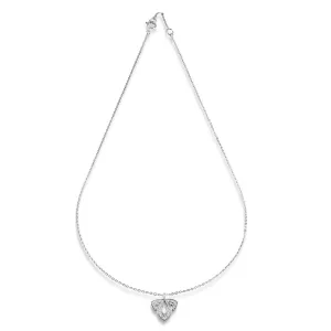 Tiara Pavé Charm Pendant - Sterling Silver   CZ Blanc