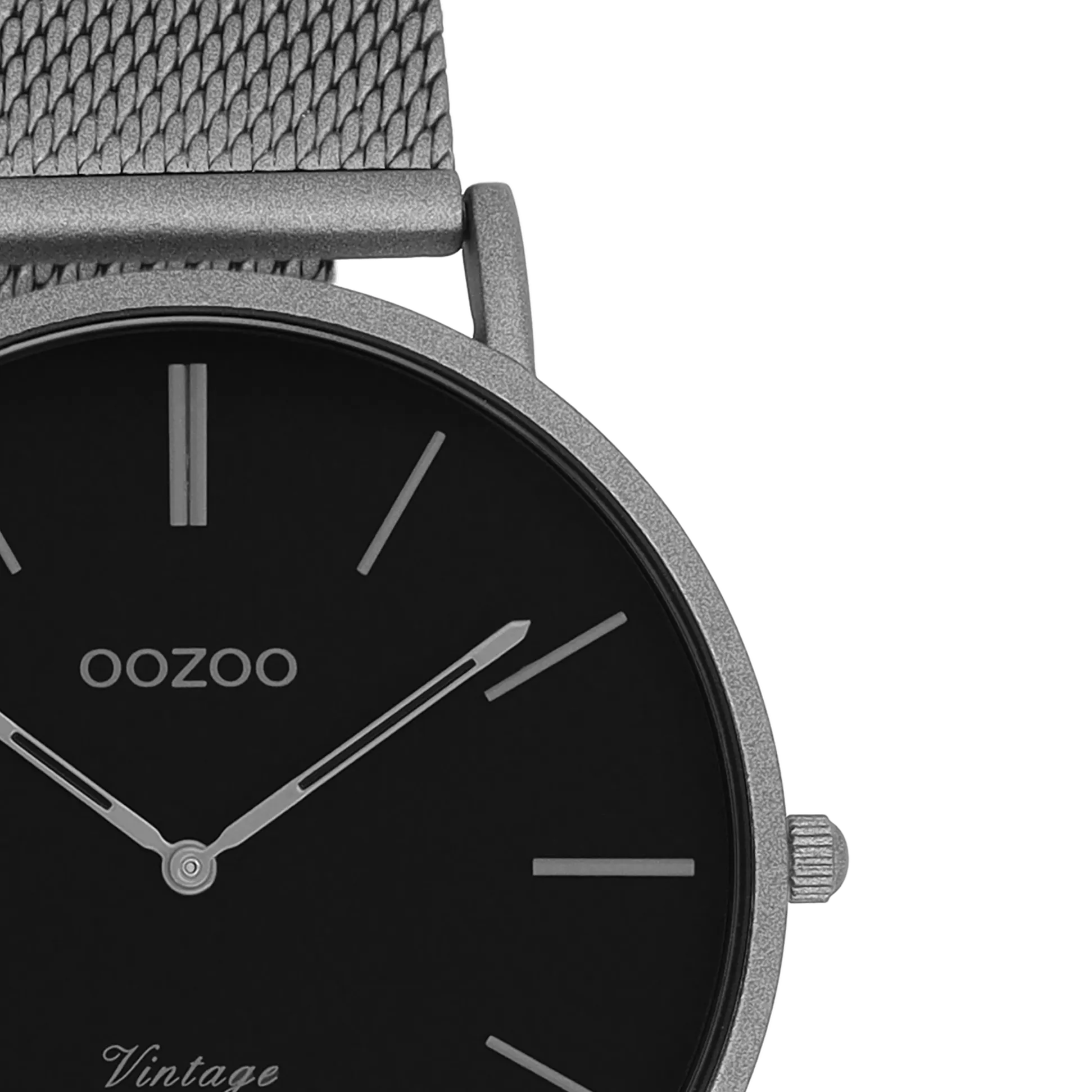 Titanium OOZOO watch with titanium metal mesh bracelet - C9929