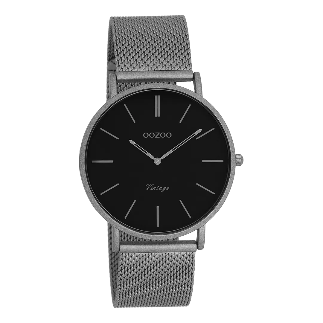 Titanium OOZOO watch with titanium metal mesh bracelet - C9929