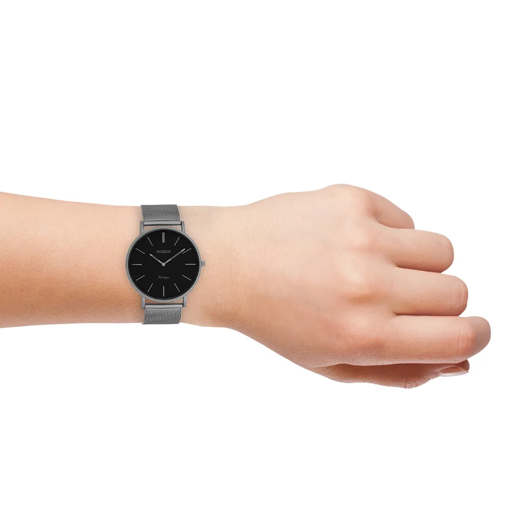 Titanium OOZOO watch with titanium metal mesh bracelet - C9929