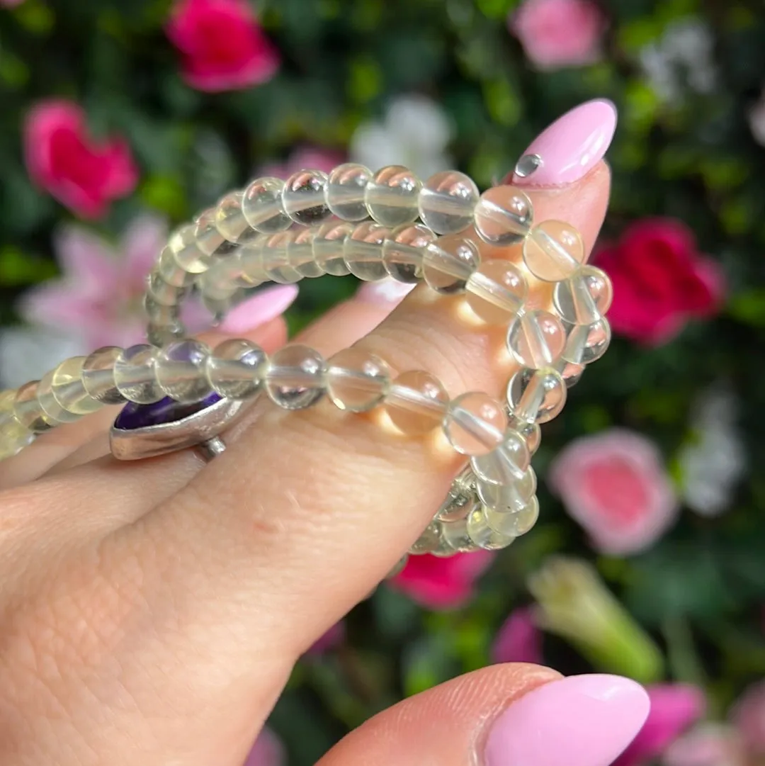 Trio Wrap Around Bead Bracelet / Necklace - Citrine