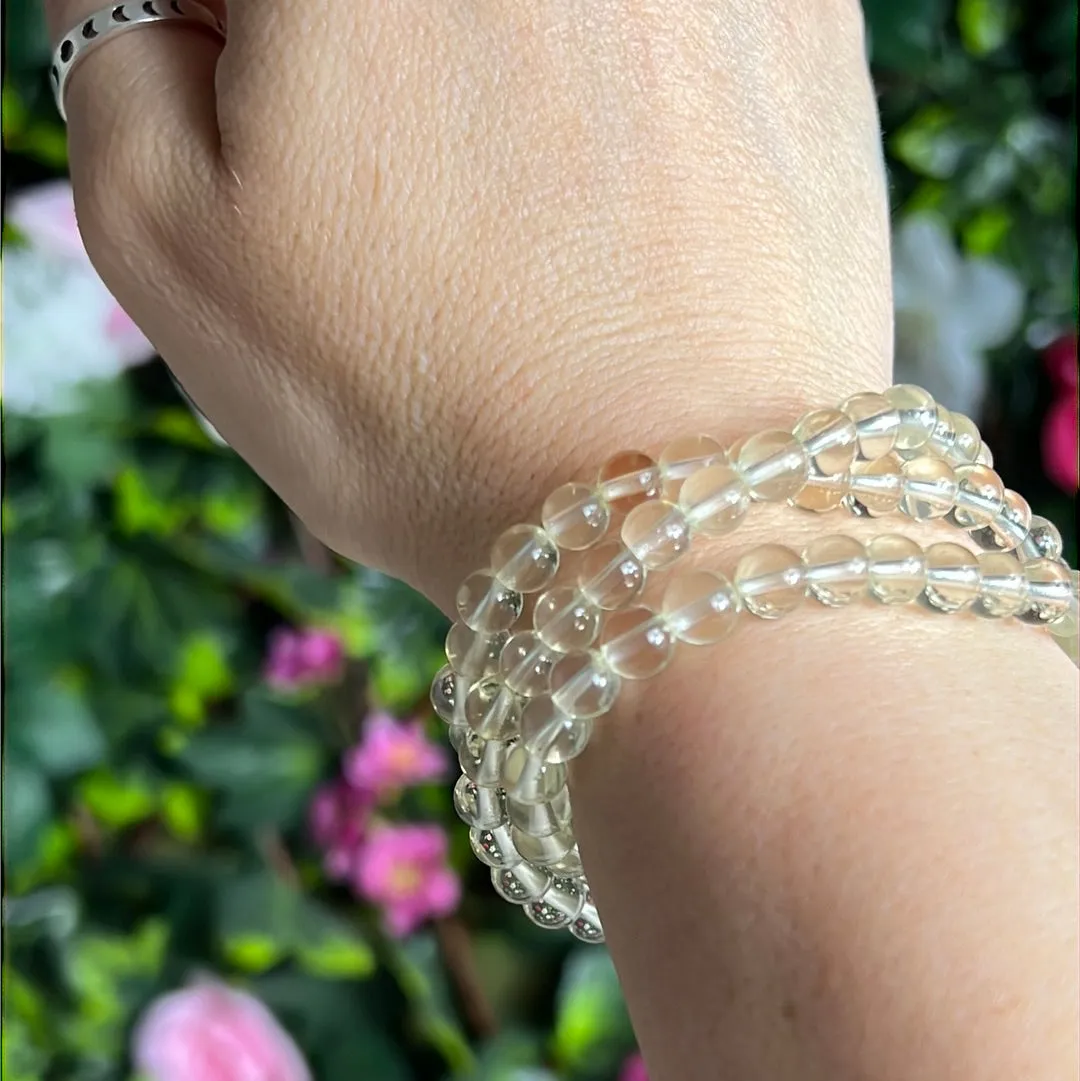 Trio Wrap Around Bead Bracelet / Necklace - Citrine