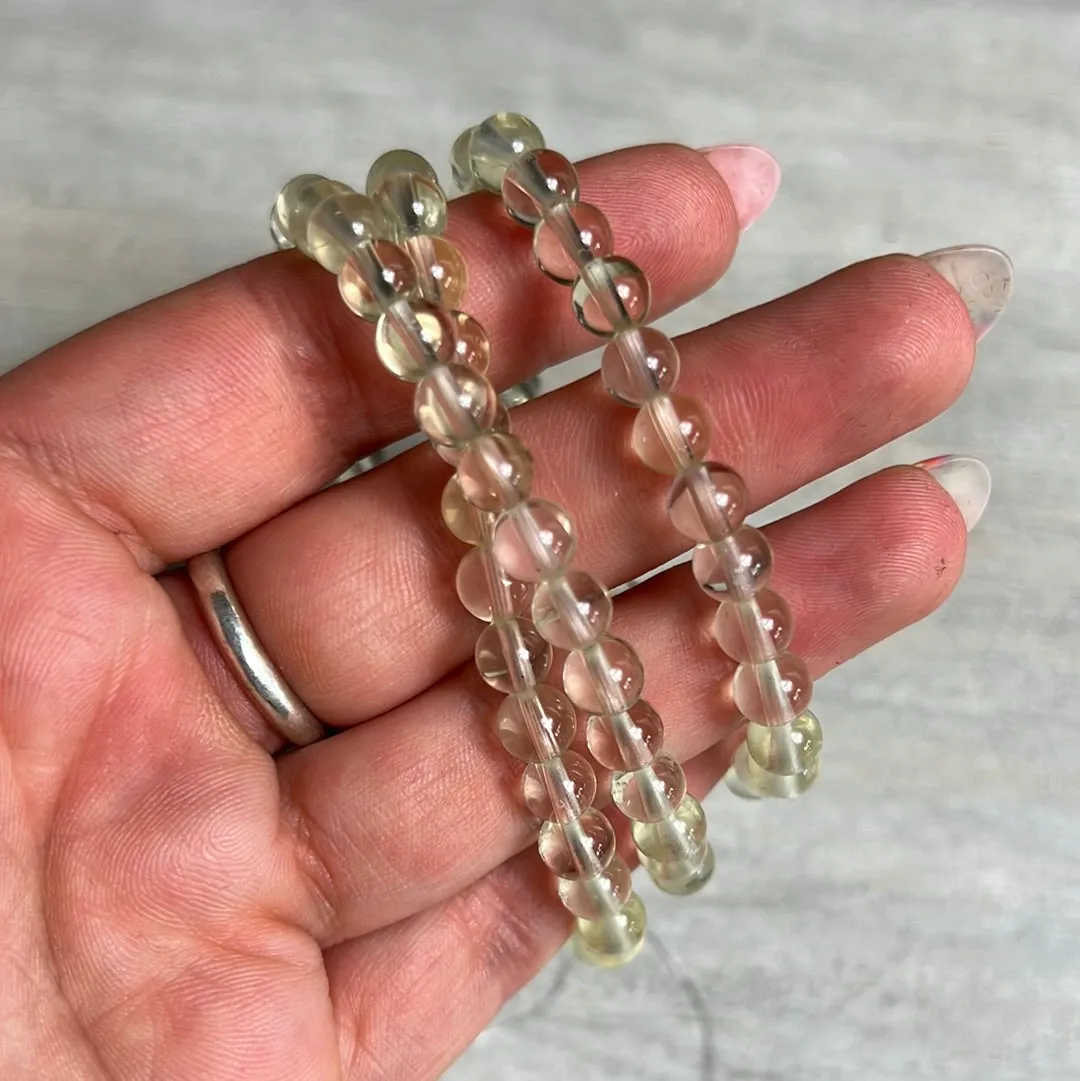 Trio Wrap Around Bead Bracelet / Necklace - Citrine