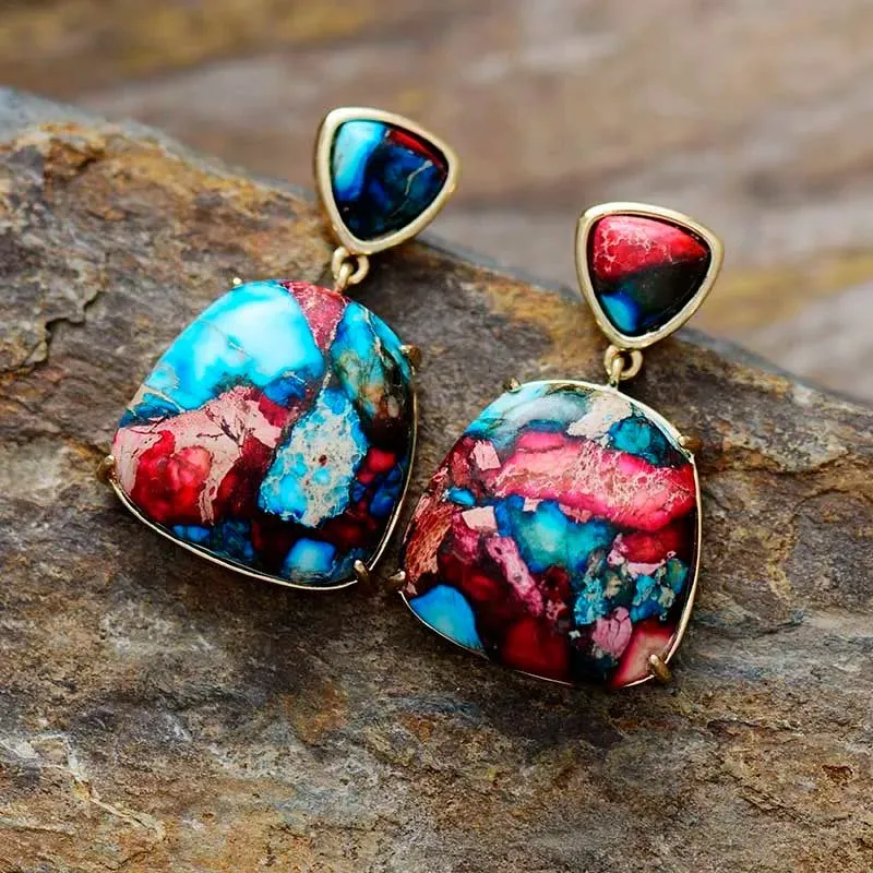 Vibrant Sediment Stud Earring Collection