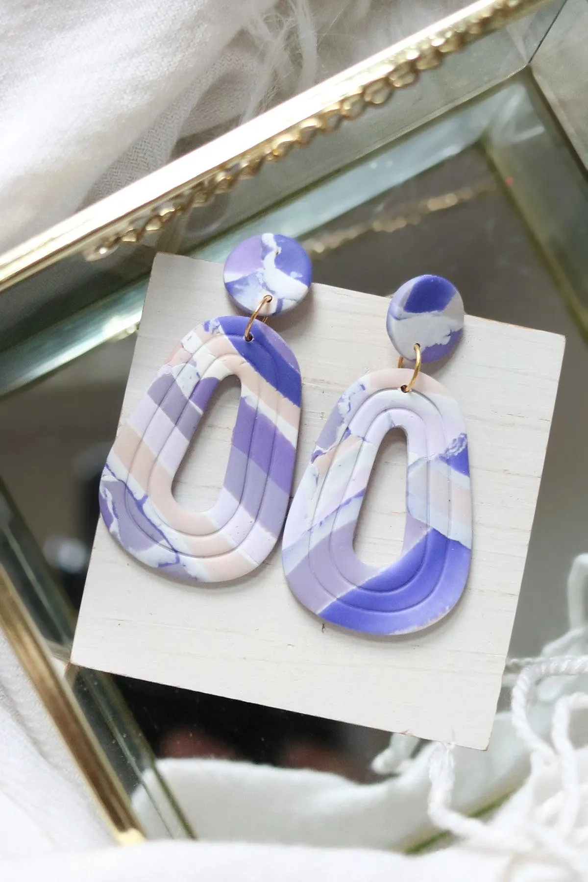 Watercolour Polymer Clay Earrings Vol 4