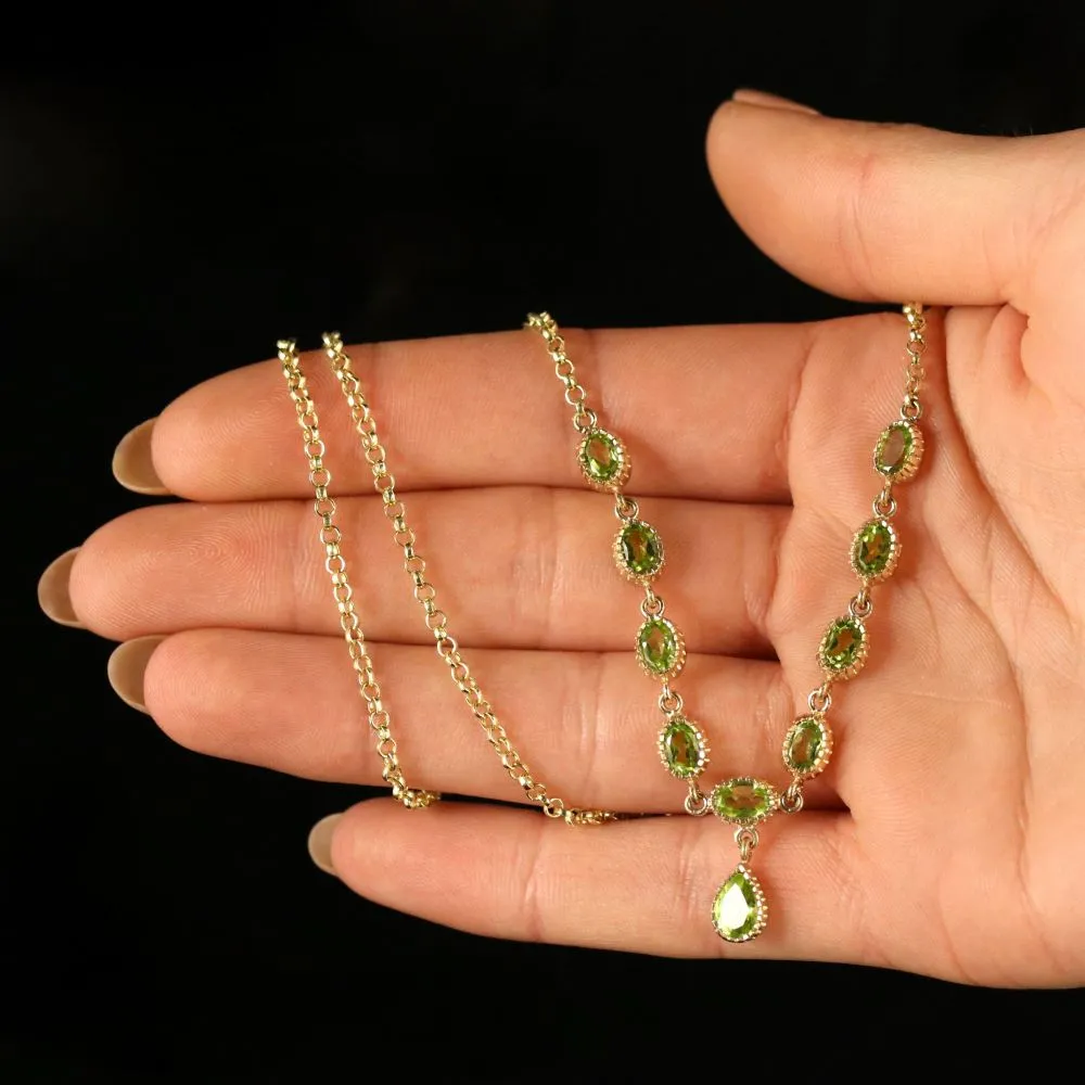 Wonderful 9Ct Gold Peridot Necklace