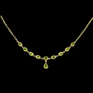 Wonderful 9Ct Gold Peridot Necklace